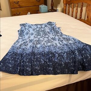 Dressbarn 16W Blue Floral Dress
